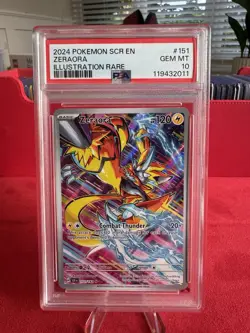 POKEMON ZERAORA 151/142 PSA 10 ILLUSTRATION RARE STELLAR CROWN 2024 - Image 1