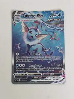 Pokemon Vaporeon VMAX SWSH 182 Jumbo Holo Black Star Promo NM - Image 1