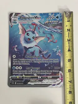 Pokemon Vaporeon VMAX SWSH 182 Jumbo Holo Black Star Promo NM - Image 3