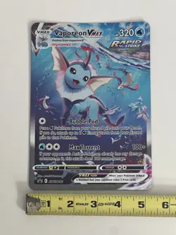 Pokemon Vaporeon VMAX SWSH 182 Jumbo Holo Black Star Promo NM - Image 4