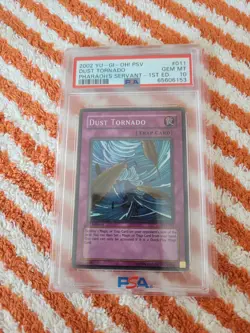 YUGIOH - PSA 10 - 2002 - PSV-011 - DUST TORNADO - SUPER - FIRST - Image 2