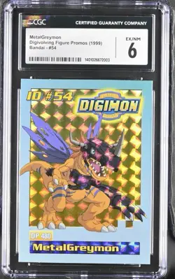 CGC 6 MetalGreymon ID #54 DP 480 Digimon Card Toy Exclusive Promo Bandai - Image 1