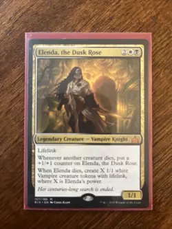 MTG Elenda, the Dusk Rose Rivals of Ixalan Regular Card, Near Mint Condition - Image 1