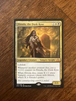 MTG Elenda, the Dusk Rose Rivals of Ixalan Regular Card, Near Mint Condition - Image 2
