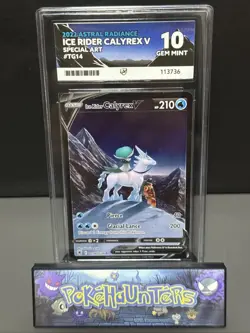 Pokemon Card Ice Rider Calyrex V TG14/TG30 Ultra Rare Astral Radiance ACE 10 - Image 1