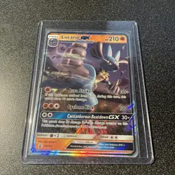 Lucario GX ULTRA RARE Black Star Promo SM100 Pokemon Card NM- Custom/Fan Art - Image 1