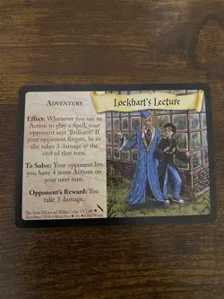 Lockhart's Lecture 33/140 Rare Chamber of Secrets Harry Potter Card TCG - Image 1
