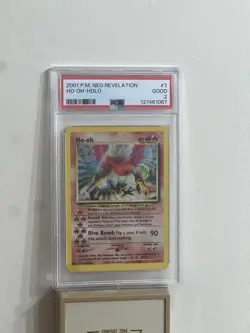 Pokemon TCG Ho-Oh Neo Revelation Holo Card 7/64 Unlimited Rare PSA 2 - Image 1