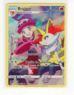 ~ESP~ SPANISH Braixen TG01 Silver Tempest Pokemon Card (LB3) - Image 1