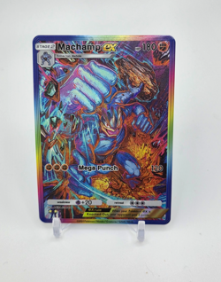 Custom HOLO Machamp Card Rainbow Machamp Trading Card READ DESCRIPTION BELOW - Image 1