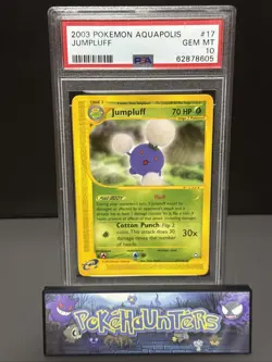 Pokemon Card Jumpluff 17/147 Aquapolis Non Holo Yuka Morii Rare PSA 10 GEM MINT - Image 1