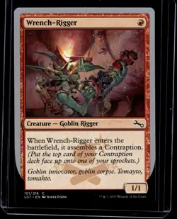 Wrench-Rigger Unstable NM Red Common MAGIC THE GATHERING CARD - Image 1