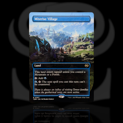 Mistrise Village •Borderless Alt Art• Rare Land • Tarkir: Dragonstorm • MTG TDM - Image 1