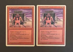 Magic: The Gathering Giant Strength 4th Edition 1995 MTG x2 - Image 1