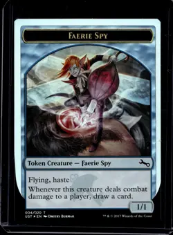 FOIL Faerie Spy Token Unstable Magic the Gathering MTG - Image 1