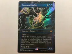 MTG Edge Of Eternities QUANTUM RIDDLER Borderless Foil NM (BIN) Graded Power - Image 1