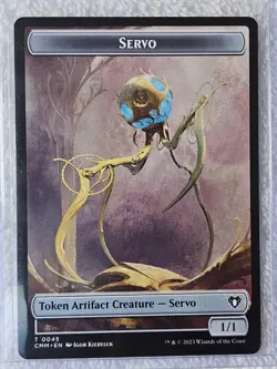 MTG Servo Dragon (0020) Double-Sided Token Commander Masters Magic Card T NM - Image 5