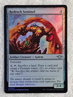 MTG Redrock Sentinel FOIL Outlaws of Thunder Junction (OTJ) #247 Magic Card U NM - Image 2
