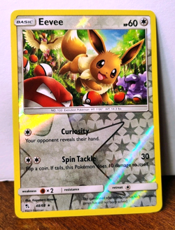 POKEMON EEVEE 48/68 REVERSE HOLO RARE HIDDEN FATES NM NEAR MINT - Image 1