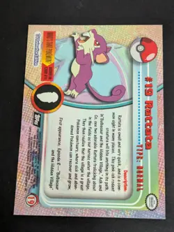 #19 Rattata Pokemon Topps Tv Animation Edition NM - Image 2