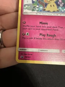 Pokemon TCG - Mimikyu Black Star Promo SM163 Holo - Sun & Moon Team Up Promo NM - Image 5