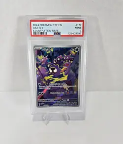 2024 POKEMON TEF EN-TEMPORAL FORCES#177 GASTLY ILLUSTRATION RARE. PSA 9 MINT - Image 1