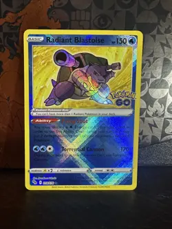 Radiant Blastoise - 018/078 - Pokemon Go Sword & Shield Radiant Rare NM - Image 1