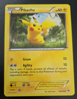 Pokemon Cards Pikachu Non Holo 48/162 XY Breakthrough NM/LP 2015 - Image 1