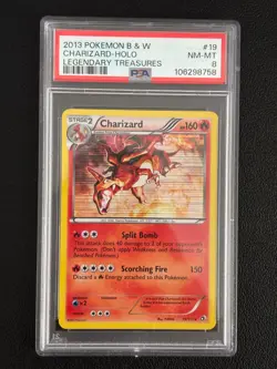 Pokemon TCG: Charizard 19 Holo Rare PSA 8 Legendary Treasures - Image 1