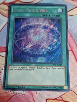 Yugioh - 3x Dark Magic Veil MVP ENS19 | Secret Rare | Movie Promotional Cards - Image 2