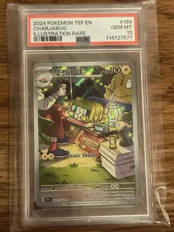 Pokemon TCG Charjabug 169/162 Temporal Forces Illustration Rare Card - PSA 10 - Image 1