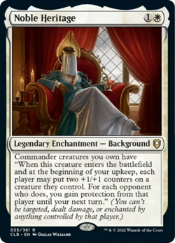 Noble Heritage Commander Legends: Battle for Baldur's Gate NM Rare CARD ABUGames - Image 1