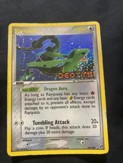 Rayquaza 22/107 EX Deoxys Pokemon Card Reverse Holo Foil Rare HP - Image 1