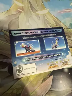 Shiny Koraidon & Miraidon Pokemon Scarlet Violet Code Card -Gamestop-1 Card - Image 1
