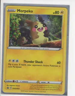 MORPEKO SWORD & SHIELD BLACK STAR PROMO HOLO-FOIL POKEMON CARD SWSH012 NM/M - Image 1