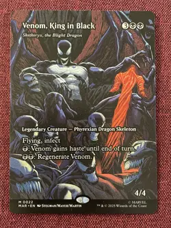 Venom King in Black #22 FULL ART Skithiryx NM/M MTG Spiderman Magic Card Marvel - Image 1