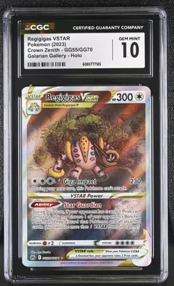 CGC 10 Regigigas VSTAR GG55/GG70 Galarian Gallery Crown Zenith Pokemon Card - Image 1