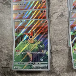 (15) Victini SVP208 Jumbo Pokemon Card Black Star Promo - Image 2