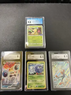 Pokemon Graded Cards Leafeon, Crabominable, Tangela, Raboot - Image 1