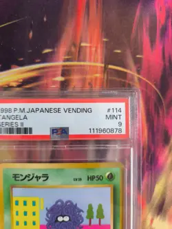 Pokemon Card Japanese Vending expansion sheet 1998 glossy PSA 9 Tangela - Image 4