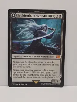 Magic the Gathering Final Fantasy Sephiroth Fabled Soldier Non-Foil Mythic 0115 - Image 1