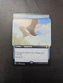 MTG Winged Boots Commander: AFR 289 Extended Art M/NM Pack Fresh - Image 1