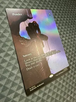 MTG Ponder #0013 Foil Borderless Mythic Marvel Eternal-Legal (MAR) - Image 3