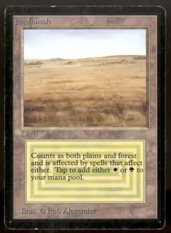 Magic MTG Beta Savannah MODERATELY PLAYED MP - Image 1