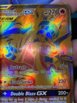 Pokemon Reshiram & Charizard GX Tag Team SM247 Holo Black Star Promo - Image 3