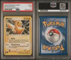 PSA 1 Pikachu 012 Black Star Promo Holo Pokemon 2003 English E Series - Image 3