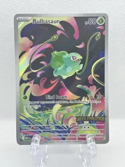 POKEMON Mega Evolution BULBASAUR 133/132 Special Illustration Rare STAMPED PROMO - Image 1
