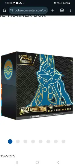 Mega Evolution ETB Pokemon Center Elite Trainer Box Mega Lucario PRESALE - Image 1