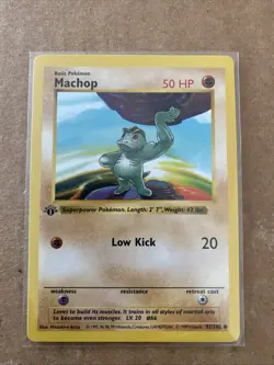 Pokemon TCG Machop Base Set 1st Edition 52/102 Never Played Near Mint - Image 2