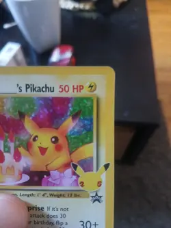 Pokemon Pikachu Holo Black Star Promo Card Birthday Celebrations Mint Pack Fresh - Image 3